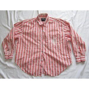 Vtg Women Dockers Stripes Cotton Long Sleeve Shirt Sz Petite M (WB380) *Issue*